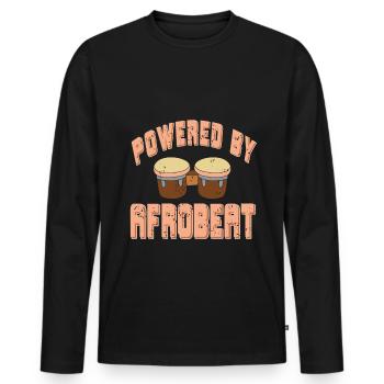 Propulsé par afrobeat - T-shirt manches longues Premium bio Homme - noir - Devant - Nico (187cm)