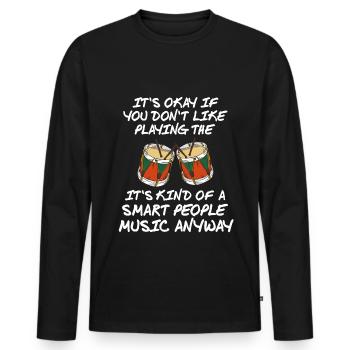 Kind of a smart people music anyway. - Männer Premium Bio Langarmshirt - Schwarz - Vorne - Nico (187cm)