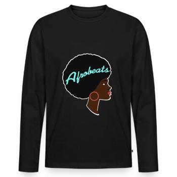 Pride Arobeats Black history music - Men's Premium Organic Long Sleeve Shirt - black - Front - Nico (187cm)