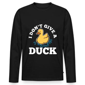 Je ne donne pas un canard - T-shirt manches longues Premium bio Homme - noir - Devant - Nico (187cm)