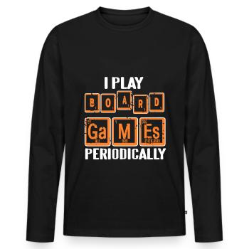 I play board games periodically - Men's Premium Organic Long Sleeve Shirt - black - Front - Nico (187cm)