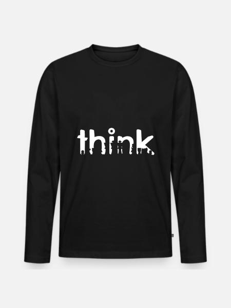 Chess game - think - Men's Premium Organic Long Sleeve Shirt - black