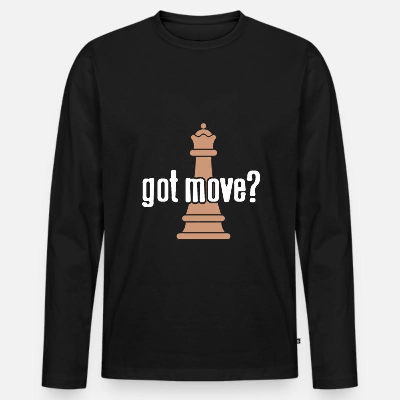 Schach - Got move? - Männer Premium Bio Langarmshirt - Schwarz