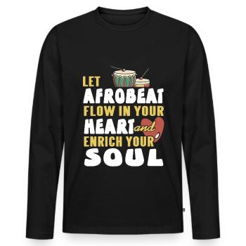 Laissez l’afrobeat couler dans votre cœur et enrichir votre - T-shirt manches longues Premium bio Homme - noir - Devant - Nico (187cm)