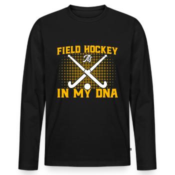 Field Hockey Indoor Field Hockey Field Hockey Players - Men's Premium Organic Long Sleeve Shirt - black - Front - Nico (187cm)