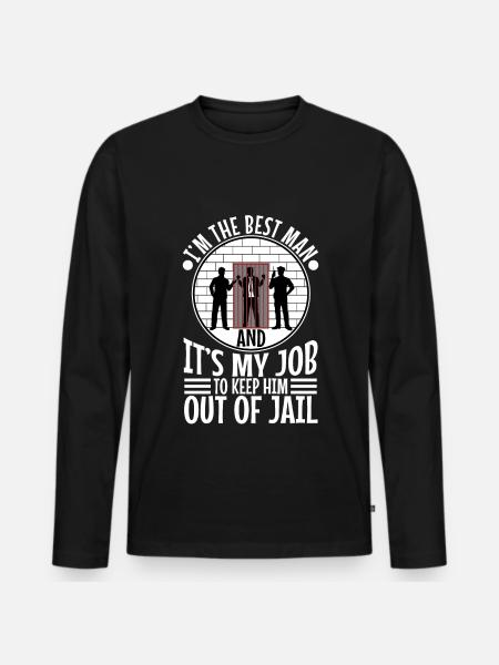 Im the best man - Men's Premium Organic Long Sleeve Shirt - black