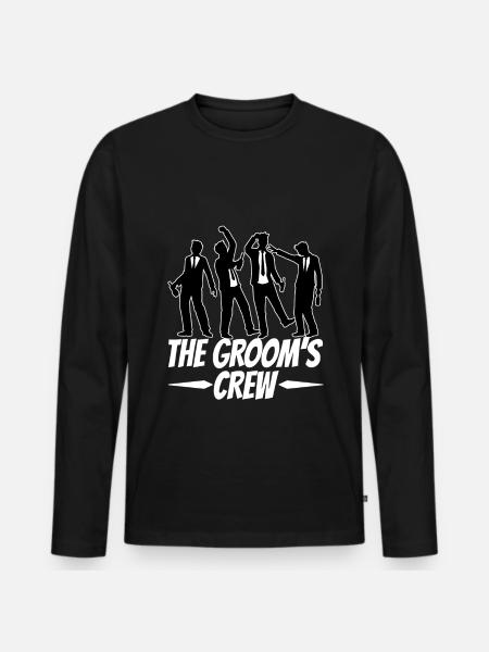 Groom Crew - Men's Premium Organic Long Sleeve Shirt - black