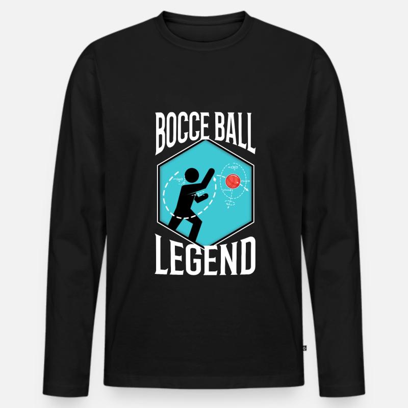 Bocce ball legend - Männer Premium Bio Langarmshirt - Schwarz