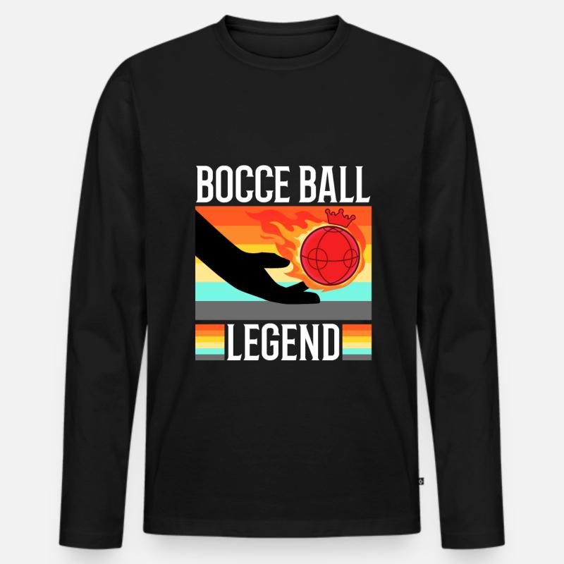 Bocce ball legend - Männer Premium Bio Langarmshirt - Schwarz