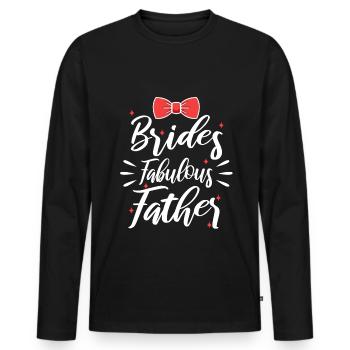 Brides fabulous father - Männer Premium Bio Langarmshirt - Schwarz - Vorne - Nico (187cm)