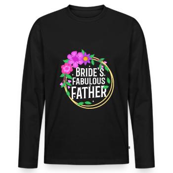 Brides fabulous father - Männer Premium Bio Langarmshirt - Schwarz - Vorne - Nico (187cm)