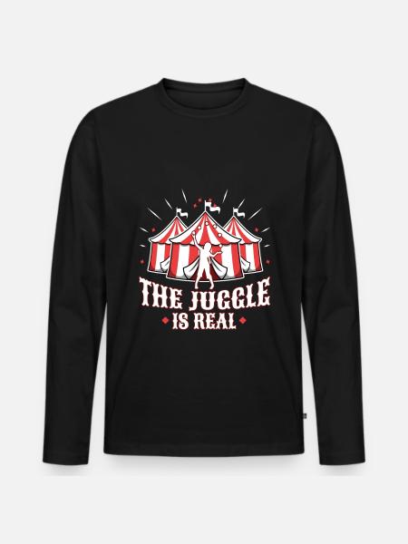 The Juggle Is Real - Men's Premium Organic Long Sleeve Shirt - black