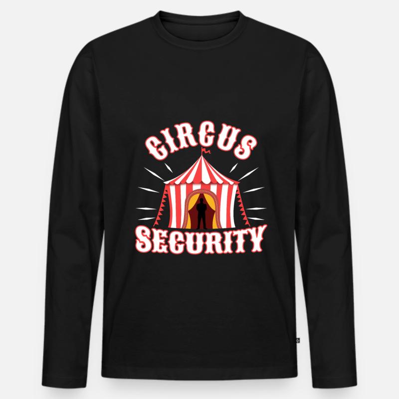Circus security - Männer Premium Bio Langarmshirt - Schwarz