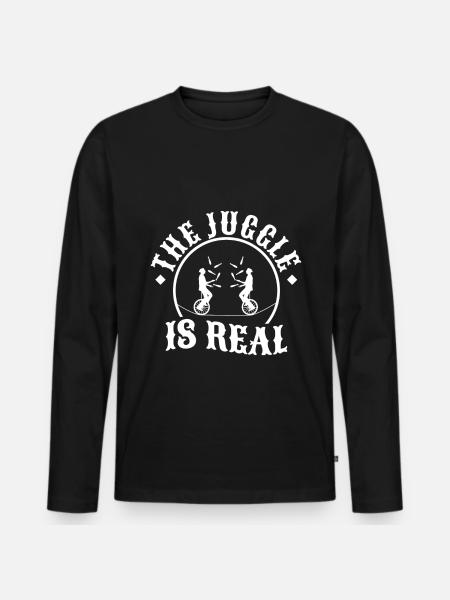 The Juggle Is Real - Men's Premium Organic Long Sleeve Shirt - black
