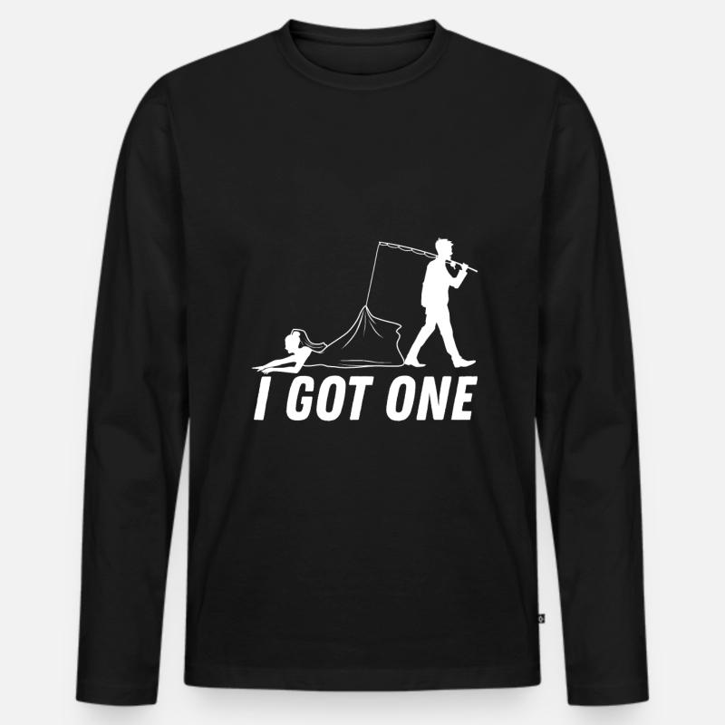 I Got One Bräutigam - Männer Premium Bio Langarmshirt - Schwarz