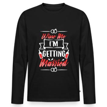 I am getting married - Männer Premium Bio Langarmshirt - Schwarz - Vorne - Nico (187cm)