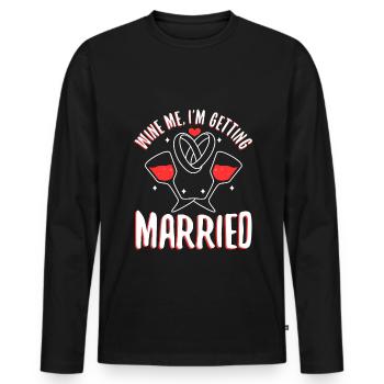 I am getting married - Männer Premium Bio Langarmshirt - Schwarz - Vorne - Nico (187cm)