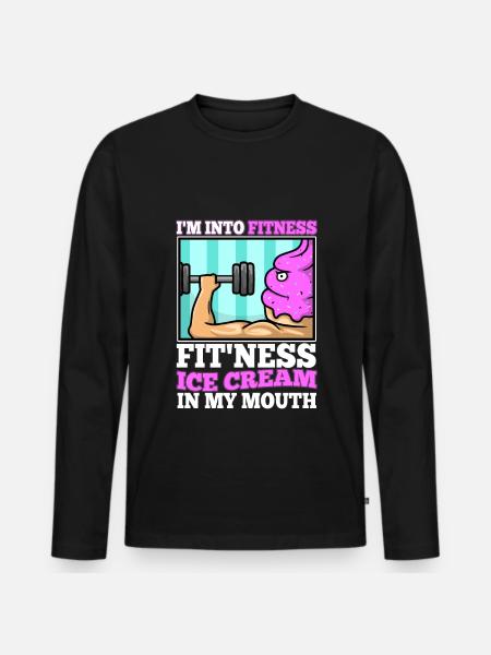 Im into fitness ice cream - Men's Premium Organic Long Sleeve Shirt - black