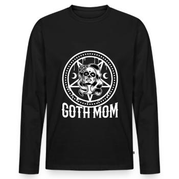 Goth Mom - Men's Premium Organic Long Sleeve Shirt - black - Front - Nico (187cm)