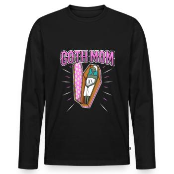 Maman gothique - T-shirt manches longues Premium bio Homme - noir - Devant - Nico (187cm)