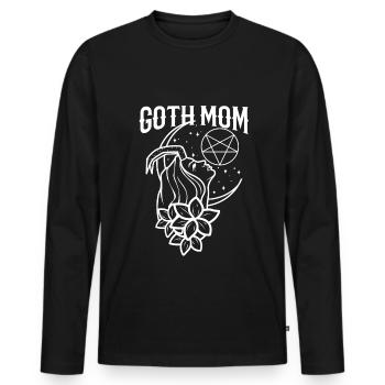 Goth Mom - Men's Premium Organic Long Sleeve Shirt - black - Front - Nico (187cm)