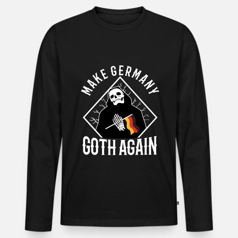 Make Germany goth again - Männer Premium Bio Langarmshirt - Schwarz