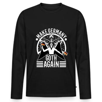 Make Germany goth again - Men's Premium Organic Long Sleeve Shirt - black - Front - Nico (187cm)
