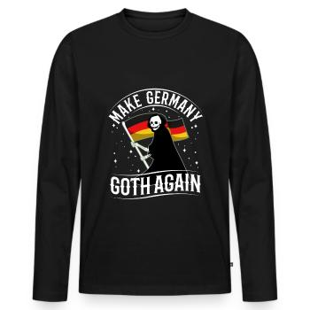 Make Germany goth again - Men's Premium Organic Long Sleeve Shirt - black - Front - Nico (187cm)