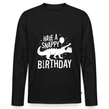 Passez un anniversaire mémorable - T-shirt manches longues Premium bio Homme - noir - Devant - Nico (187cm)