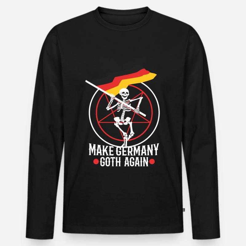 Make Germany goth again - Männer Premium Bio Langarmshirt - Schwarz