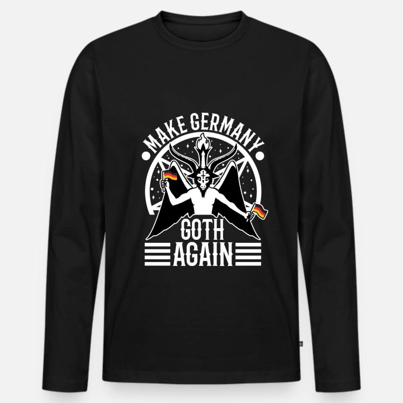 Make Germany goth again - Männer Premium Bio Langarmshirt - Schwarz
