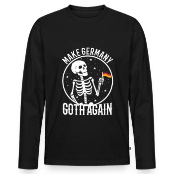 Make Germany goth again - Men's Premium Organic Long Sleeve Shirt - black - Front - Nico (187cm)