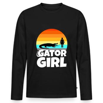 Gator Girl - T-shirt manches longues Premium bio Homme - noir - Devant - Nico (187cm)