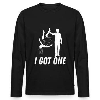 I Got One Bräutigam - Männer Premium Bio Langarmshirt - Schwarz - Vorne - Nico (187cm)