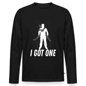 J’ai un marié - T-shirt manches longues Premium bio Homme - noir - Devant - Nico (187cm)