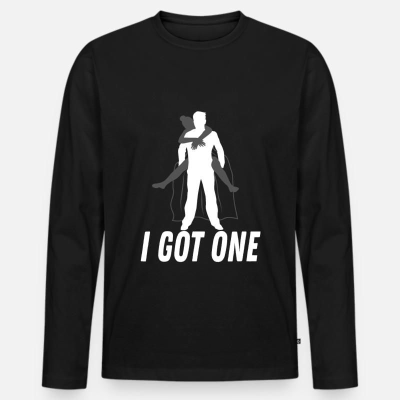 I Got One Bräutigam - Männer Premium Bio Langarmshirt - Schwarz