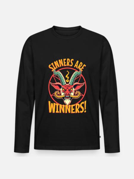 Sinners are Winners - Lifeerror - Men's Premium Organic Long Sleeve Shirt - black