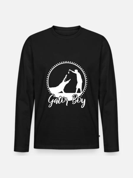 Gator Boy - Men's Premium Organic Long Sleeve Shirt - black