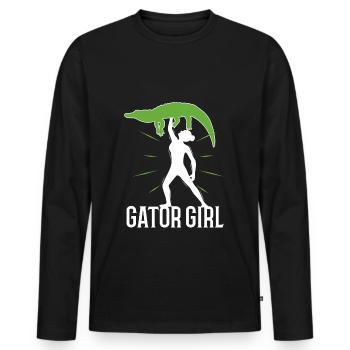 Gator Girl - T-shirt manches longues Premium bio Homme - noir - Devant - Nico (187cm)