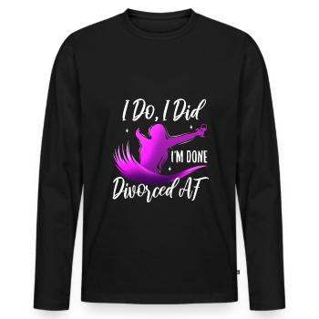 I Do I Did I'm Done - Männer Premium Bio Langarmshirt - Schwarz - Vorne - Nico (187cm)