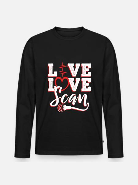 Analyse de l’amour en direct - T-shirt manches longues Premium bio Homme - noir