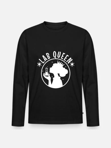 Lab Queen - Men's Premium Organic Long Sleeve Shirt - black