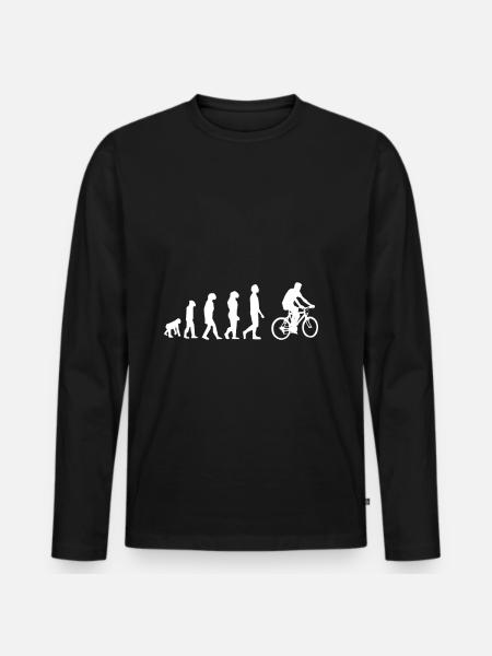 cycling bike evolution - Men's Premium Organic Long Sleeve Shirt - black