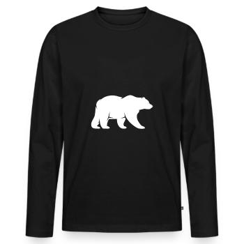 Bear Wilderness Forest Nature Animal zoo - Men's Premium Organic Long Sleeve Shirt - black - Front - Nico (187cm)