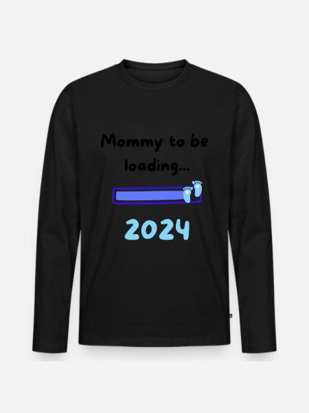 Mommy loading 2024 Boy - Men's Premium Organic Long Sleeve Shirt - black