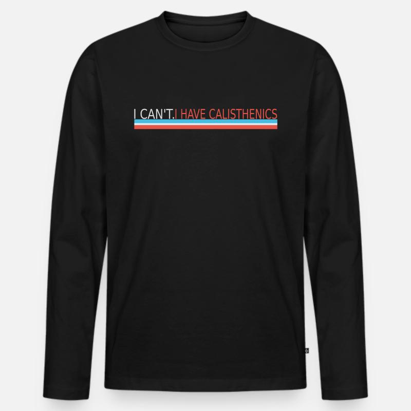 Freiübungen - Männer Premium Bio Langarmshirt - Schwarz