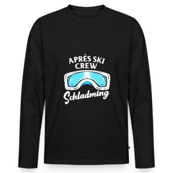 Apres Ski Schladming Crew Team Party vacances au ski - T-shirt manches longues Premium bio Homme - noir - Devant - Nico (187cm)