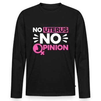 Droits des femmes Autonomisation féministe - T-shirt manches longues Premium bio Homme - noir - Devant - Nico (187cm)