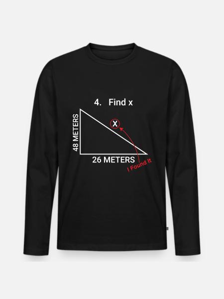 I Love Math - Men's Premium Organic Long Sleeve Shirt - black