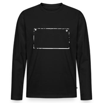 Rechteck Rahmen - Männer Premium Bio Langarmshirt - Schwarz - Vorne - Nico (187cm)